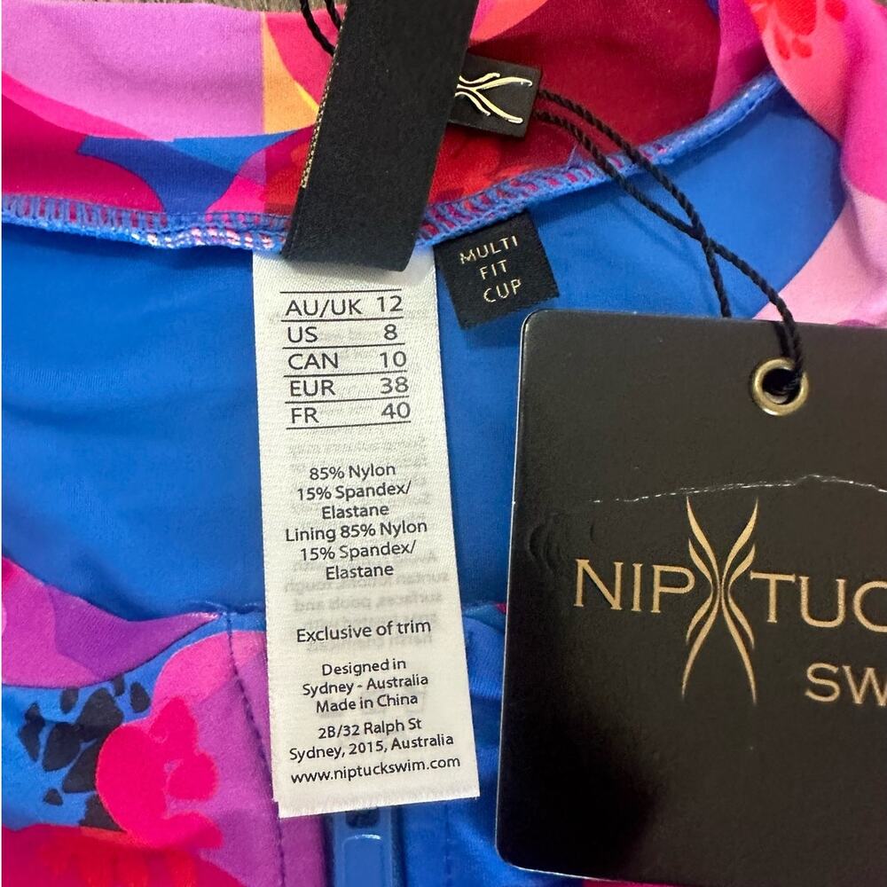 NWT Nip Tuck Poppies Geneva Sunsafe Tummy Control One Piece Swimsuit Size 8 - Picture 5 of 12